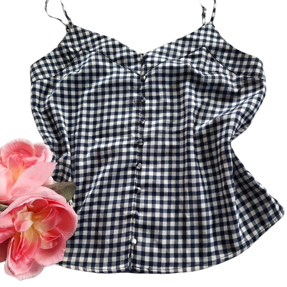 Abercrombie & Fitch Plaid Cami Tank Top